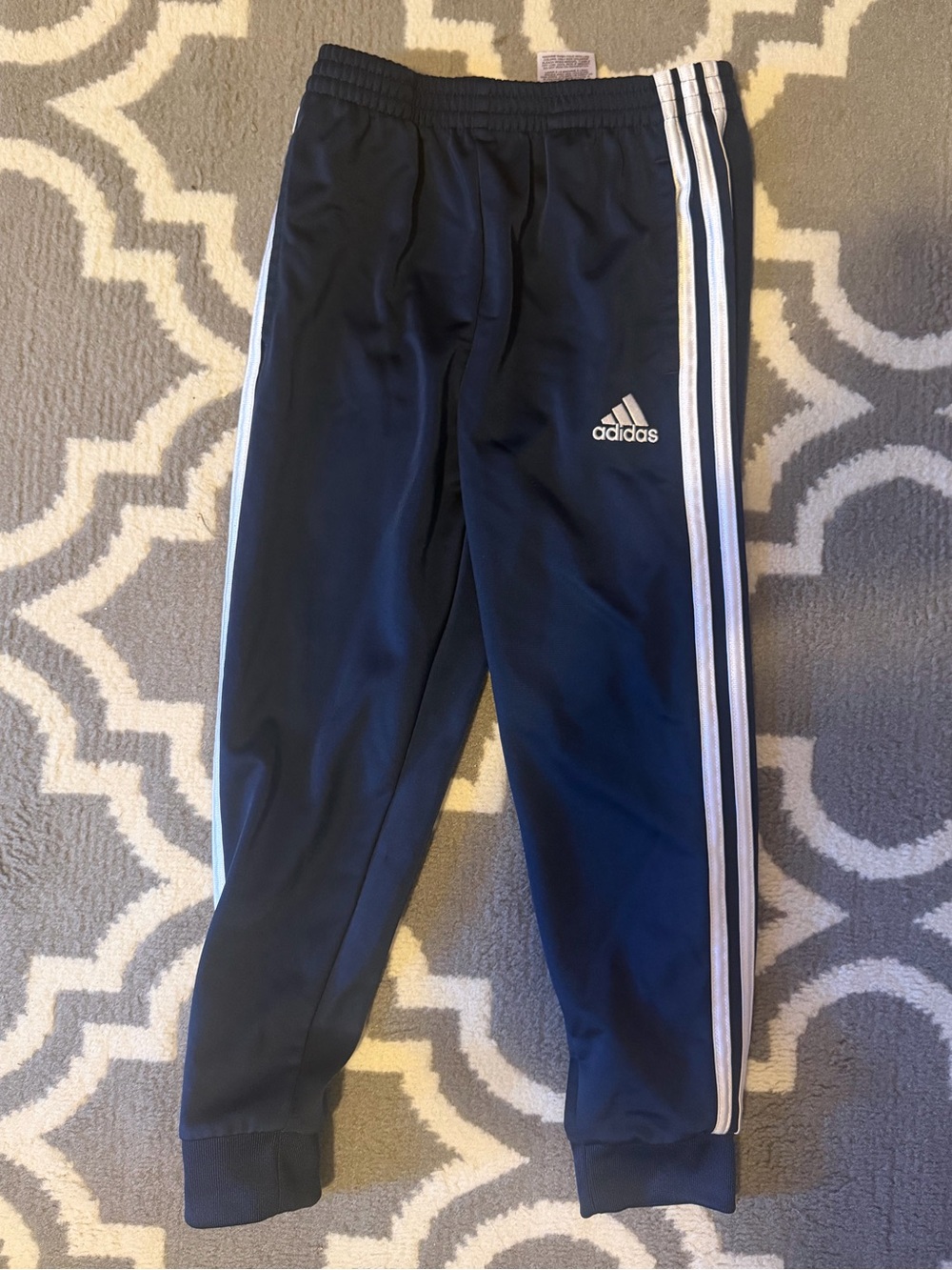 Dark blue, kids Adidas pants. Size 6